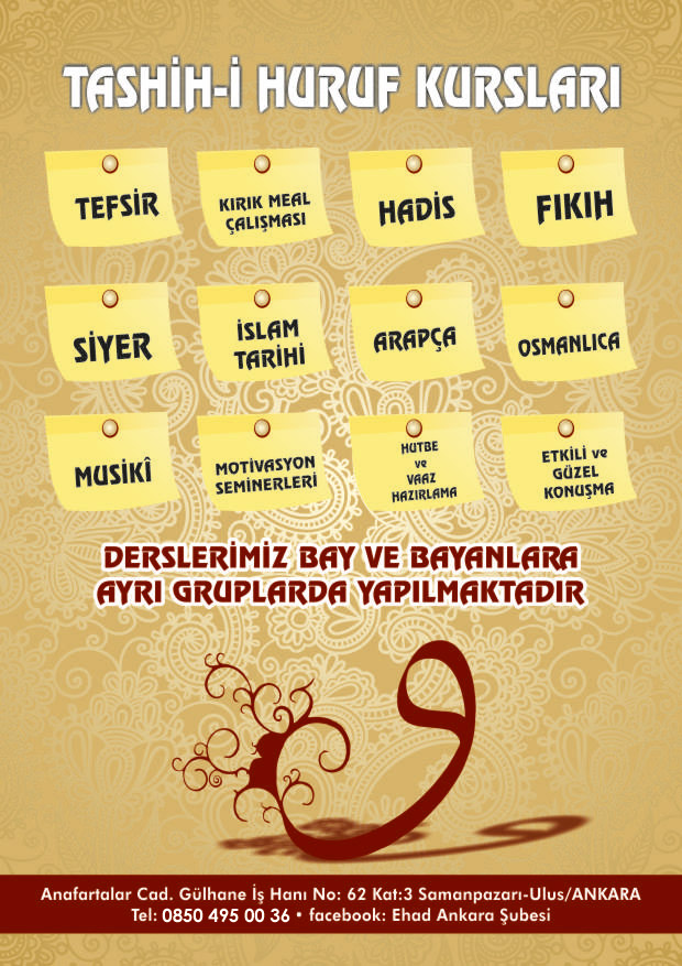 Evrensel hafızlar Derneği Ankara Şubesi Organizesinde Sahih okuma Seminerleri